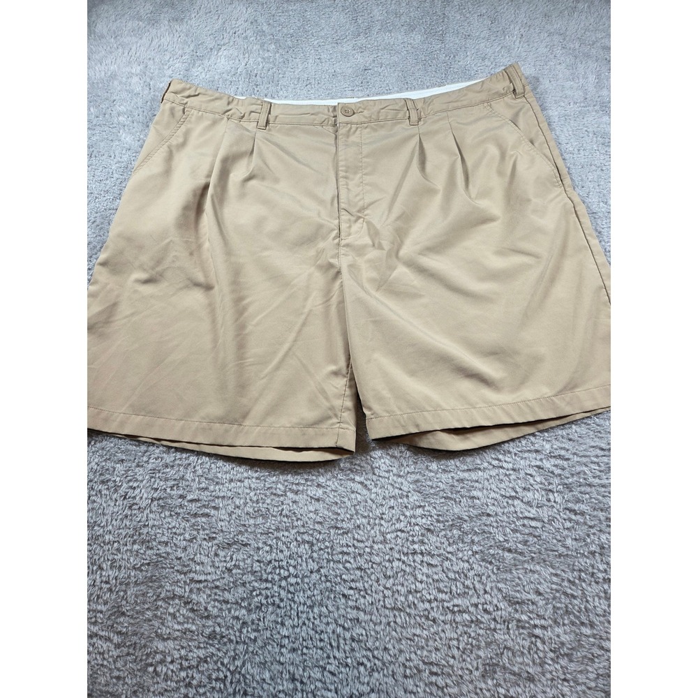 Reebok‎ Golf Shorts 50 Tan Mens Pleated Front Performance Stretch Khaki Chino